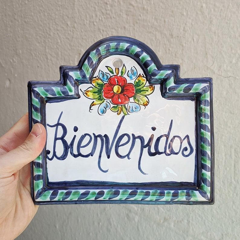 Plaque Traditional Spanish vintage Sign Hand Etsy