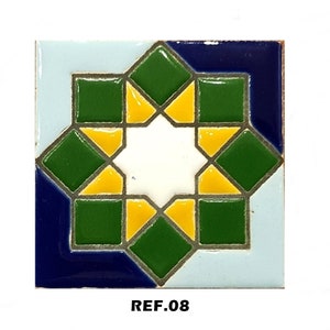 Azulejos de cerámica andaluza 7,5cm 3 , Spanish tiles for DIY, Decorative tiles, mosaic tiles, ceramic tiles, coaster, Spain tiles REF.08