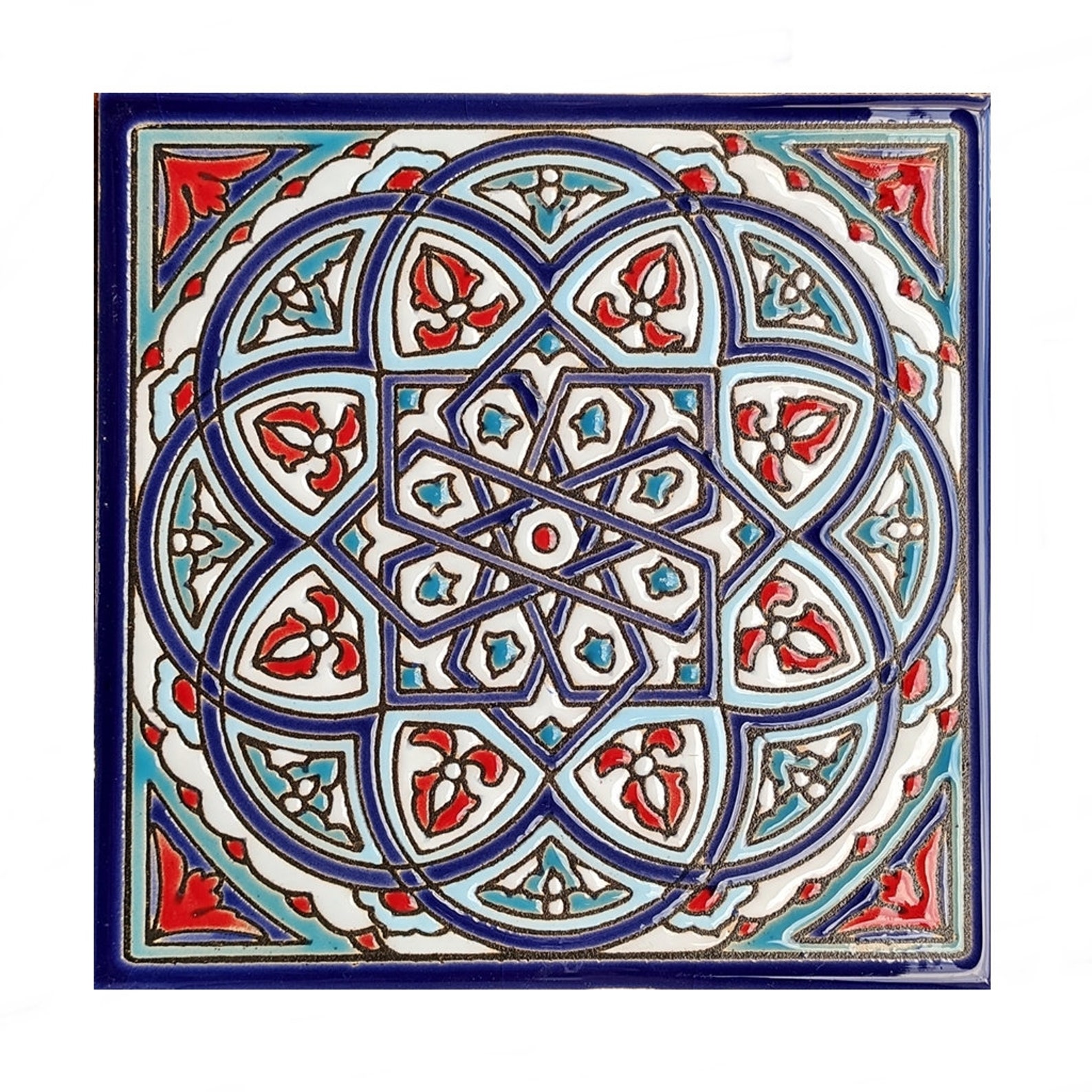 15cm 6 Andalusian Ceramic Tiles Spanish Tiles for Etsy