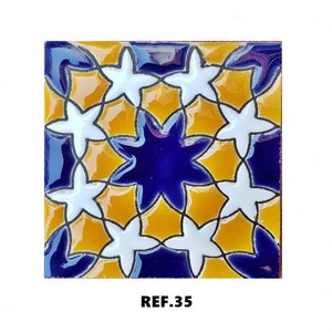 Azulejos de cerámica andaluza 7,5cm 3 , Spanish tiles for DIY, Decorative tiles, mosaic tiles, ceramic tiles, coaster, Spain tiles REF.35