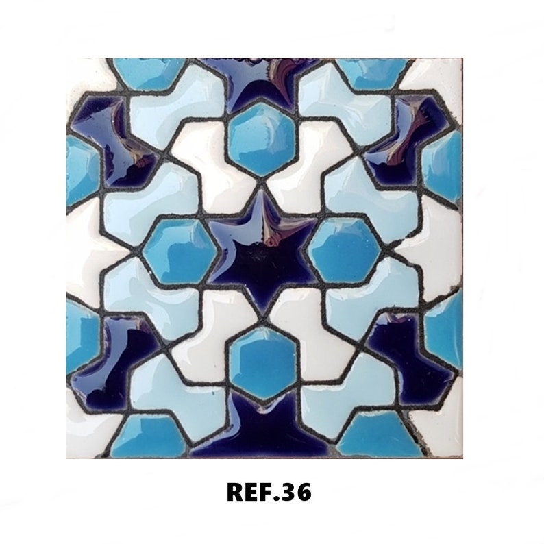 Azulejos de cerámica andaluza 7,5cm 3 , Spanish tiles for DIY, Decorative tiles, mosaic tiles, ceramic tiles, coaster, Spain tiles REF.36