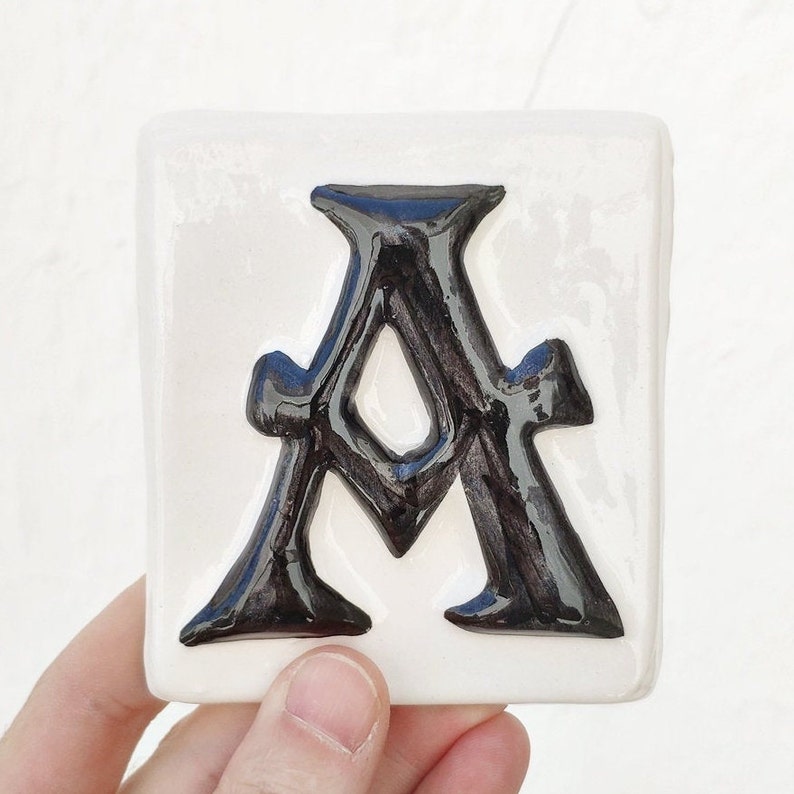 Customizable Ceramic Tile Letters and Numbers for Home Etsy