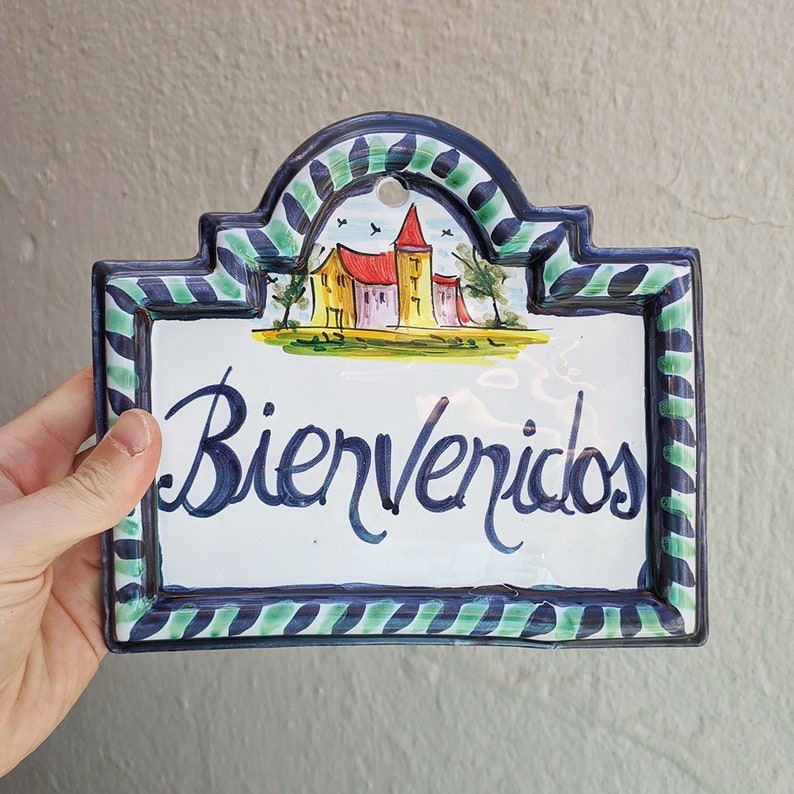 Plaque Traditional Spanish vintage Sign Hand Etsy