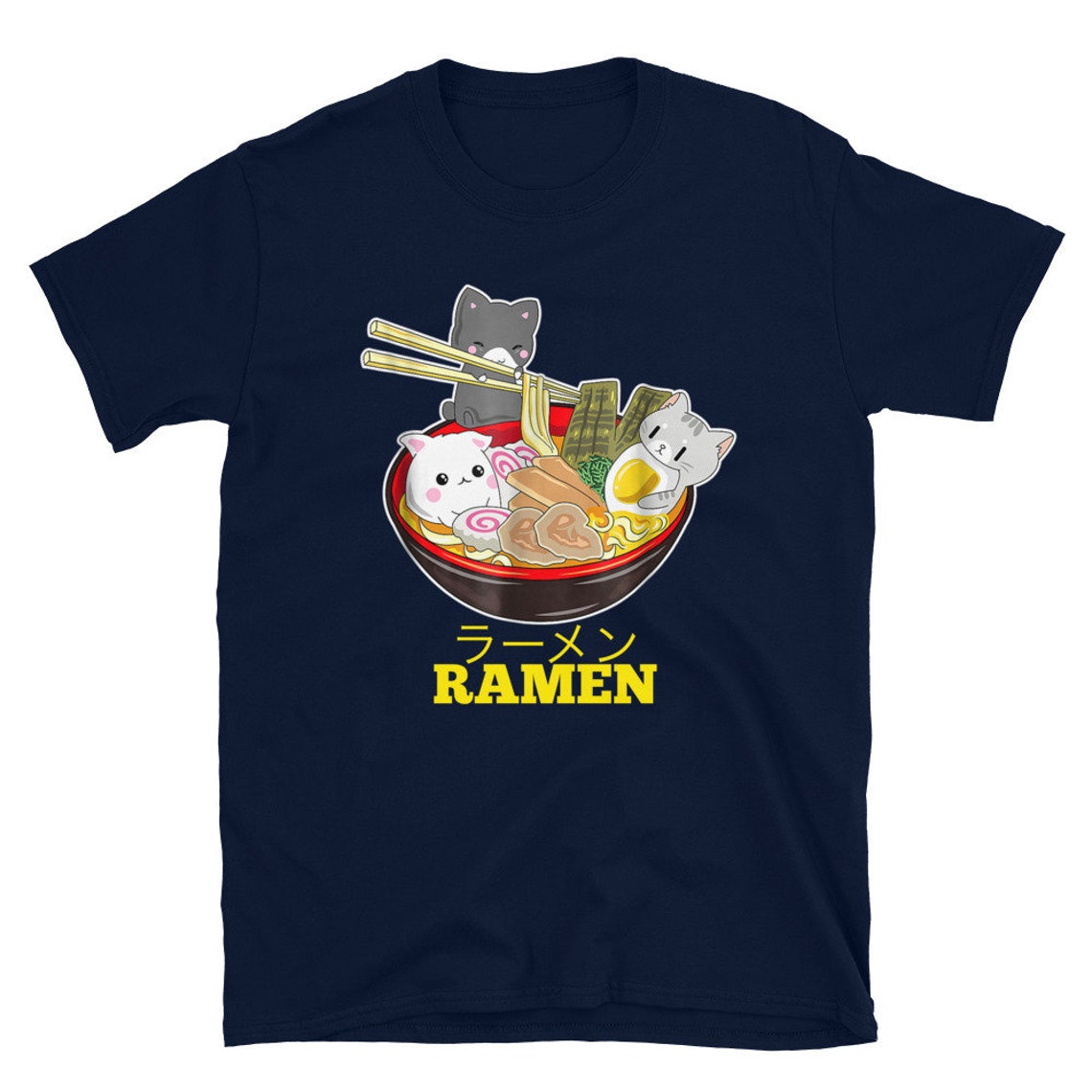 Cat T-Shirt I Love Ramen Ramen Lover Kawaii Anime Funny | Etsy