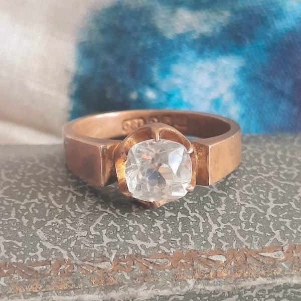 Antique diamond paste chunky ring
