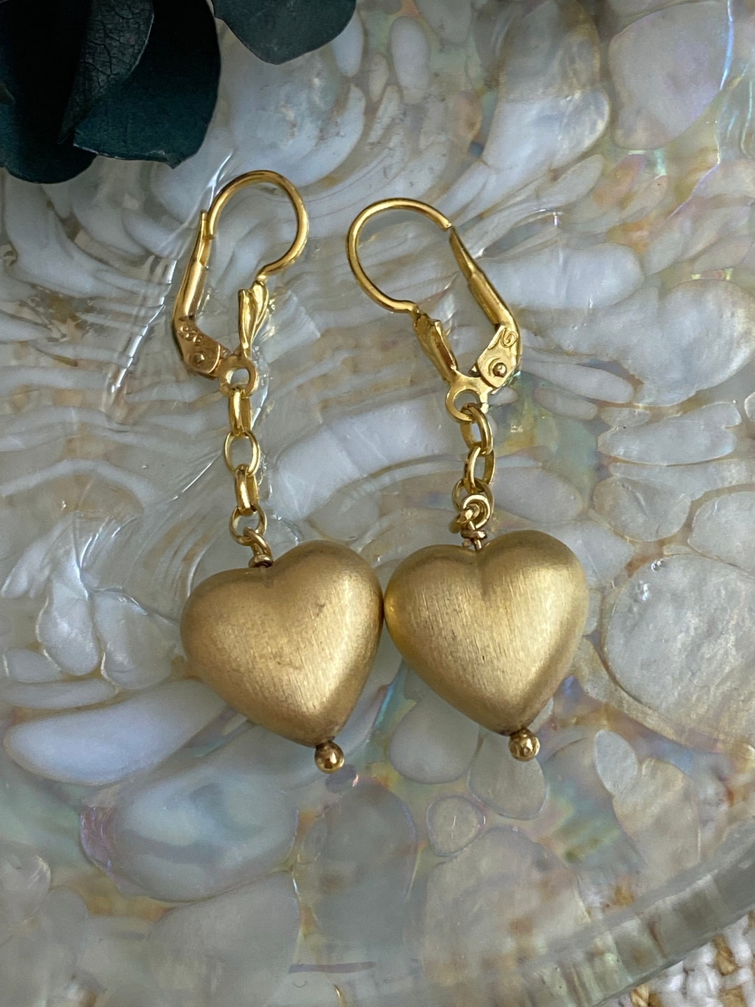 The Puffy Heart Silver Earrings