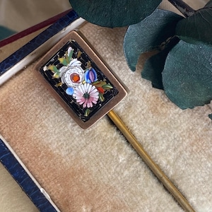 Antique micro-mosaic stick pin. Victorian brooch