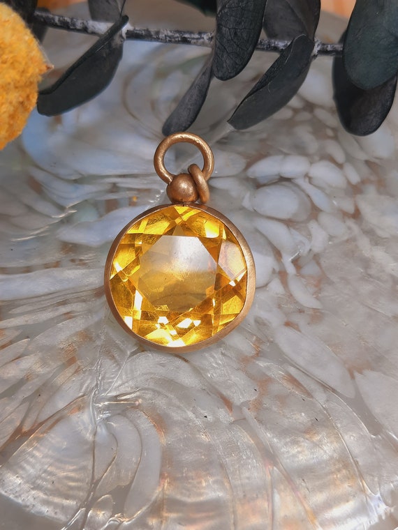 Antique citrine deals pendant