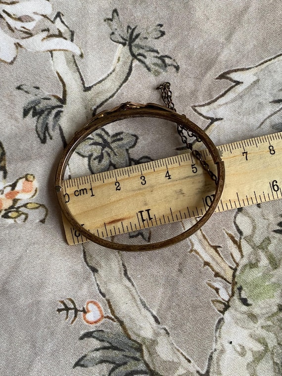 Antique Victorian ruby paste hinged bangle - image 8