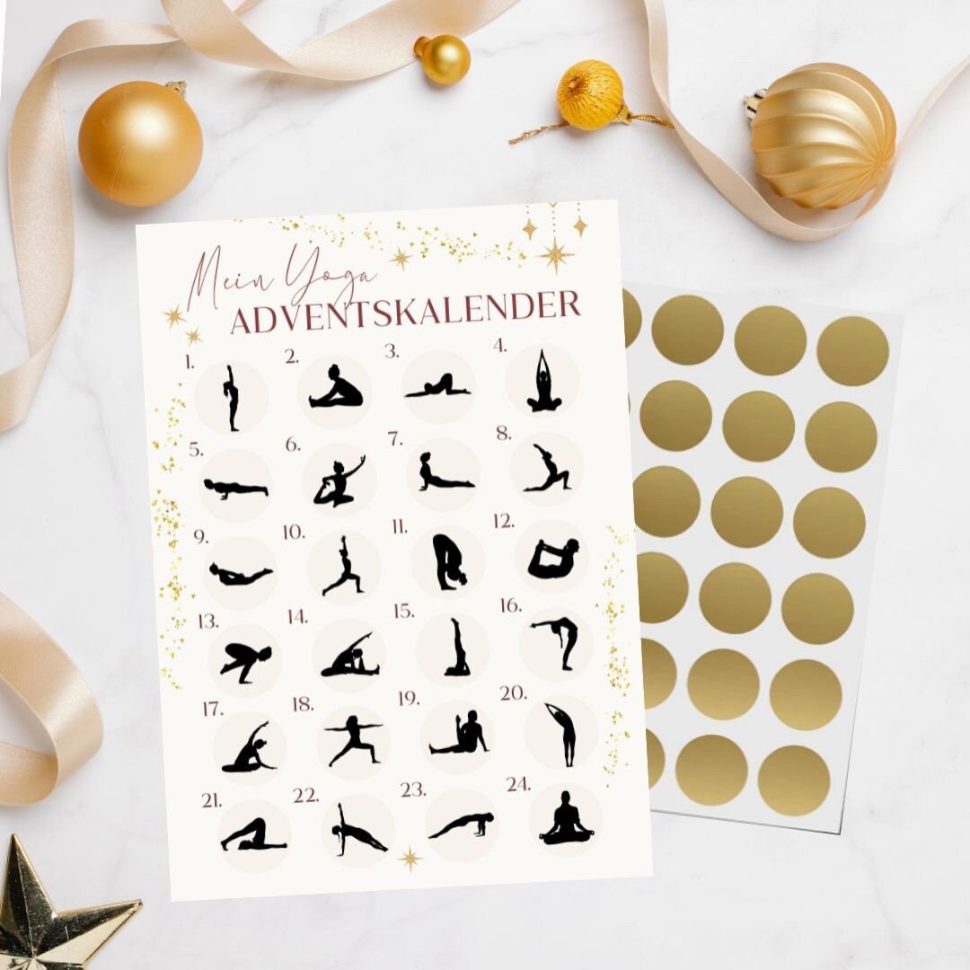 Yoga Advent Calendar Women Adults Yogi Fitness Advent Calendar Special