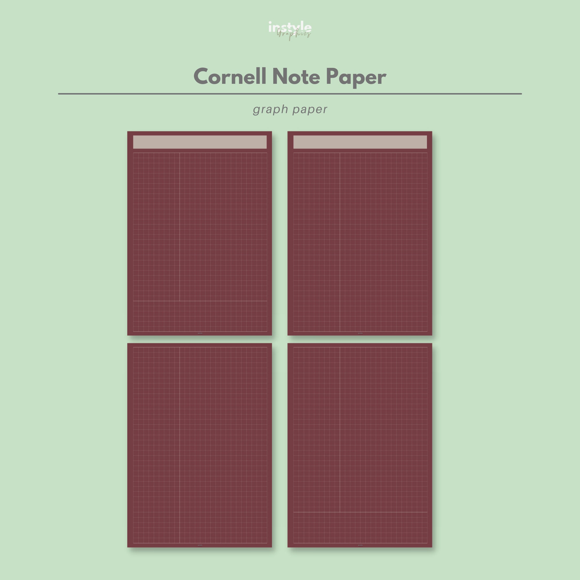 Cornell Paper | Cornell Paper Template | Cornell Paper for Goodnotes ...
