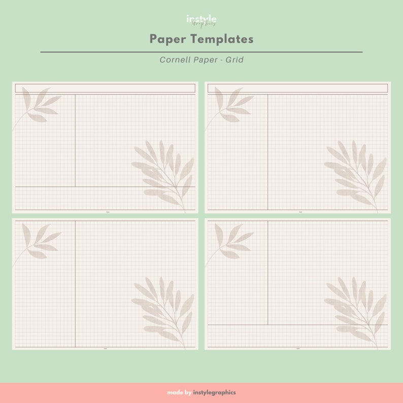 Lined & Cornell Paper Template | Goodnotes Digital Writing (PDF) - Etsy