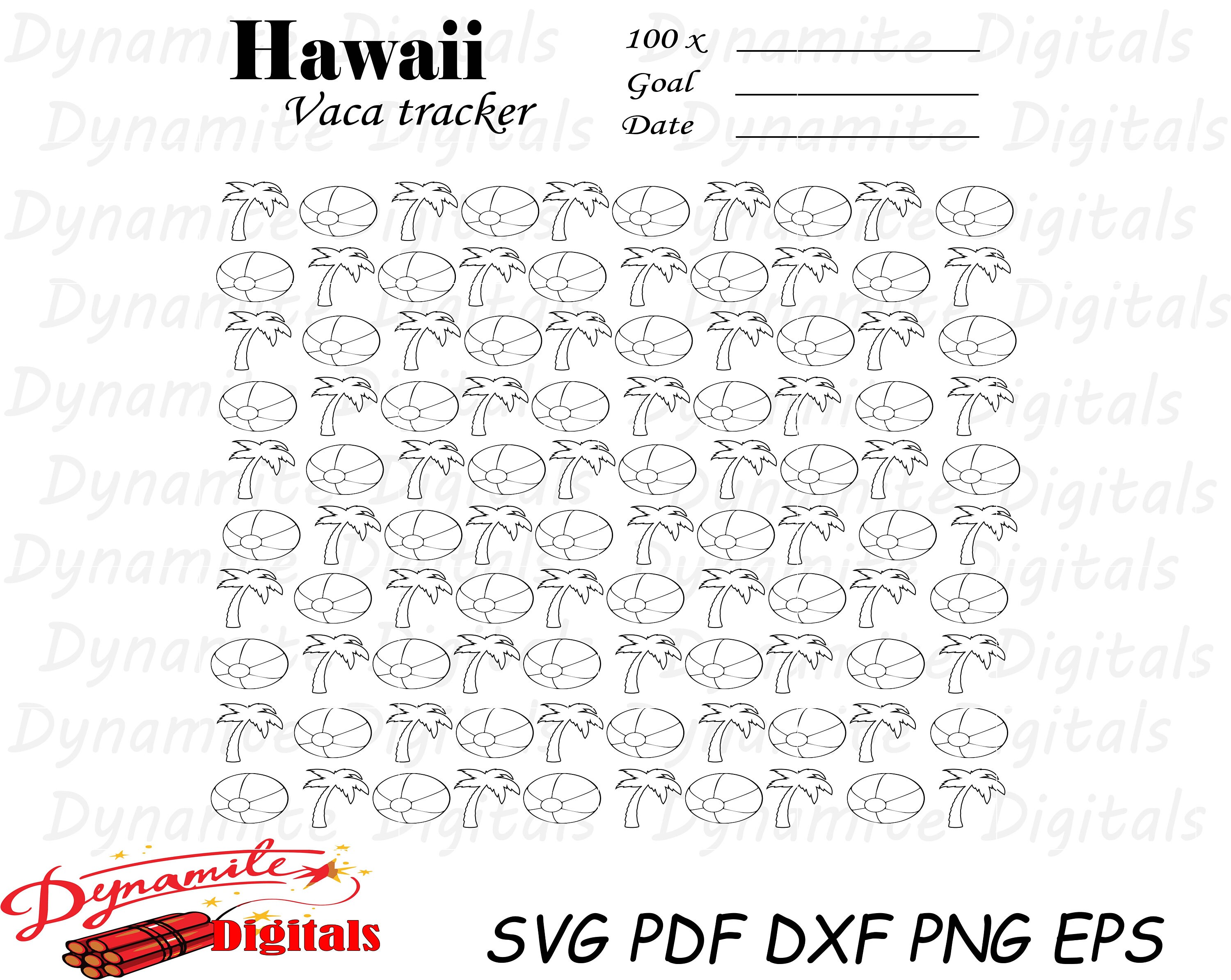 Hawaii vacation tracker savings savings planner vacation Etsy