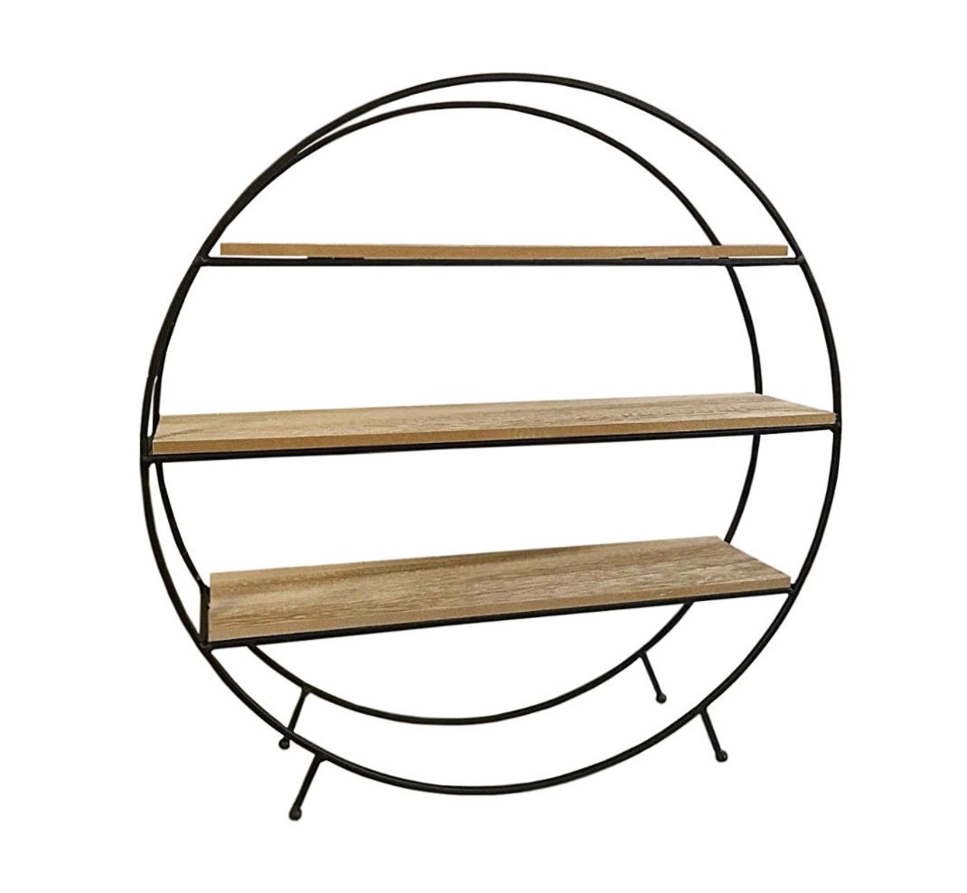 Round Standing Unit Free Standing Shelves Wire Shelves Crystal Etsy