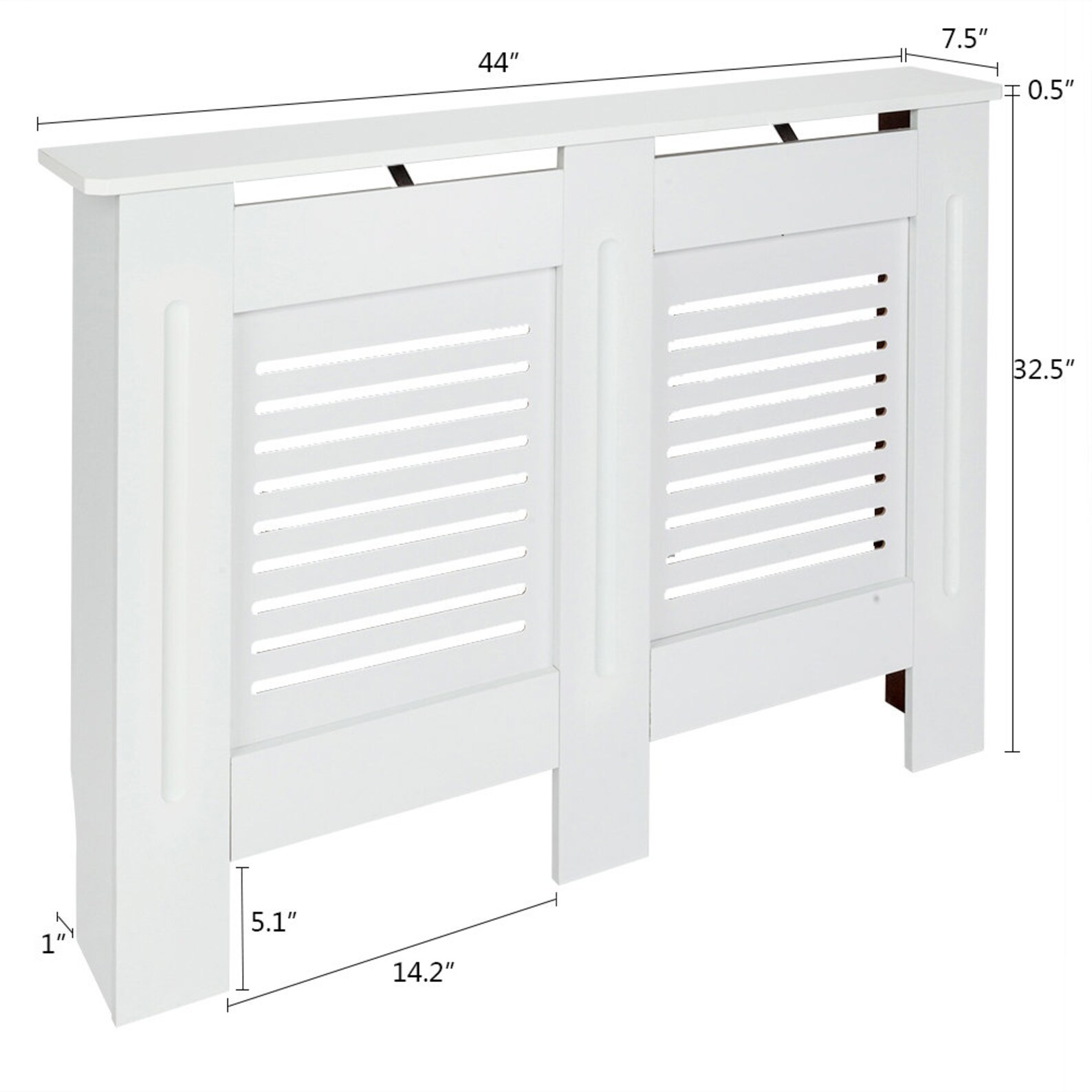 MDF Wood Radiator Cover Board Stripe Pattern White Painted Etsy