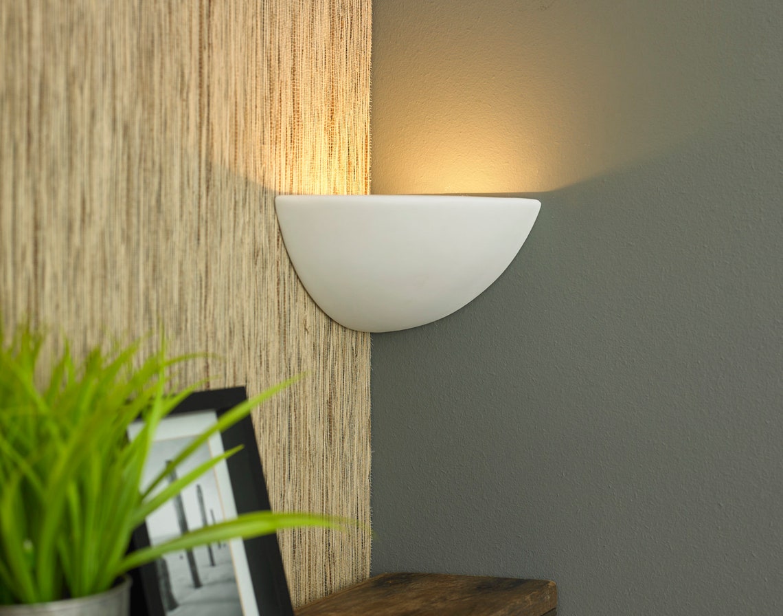 Plaster Corner Wall Light 165COR Hecho a mano en el Reino Etsy
