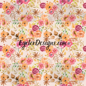 Nahtloses Muster, Aquarell floral, Muster, nahtlos, Herbst Floral Muster, Aquarell Blumen Muster, digitaler Download, Scrapbooking, png
