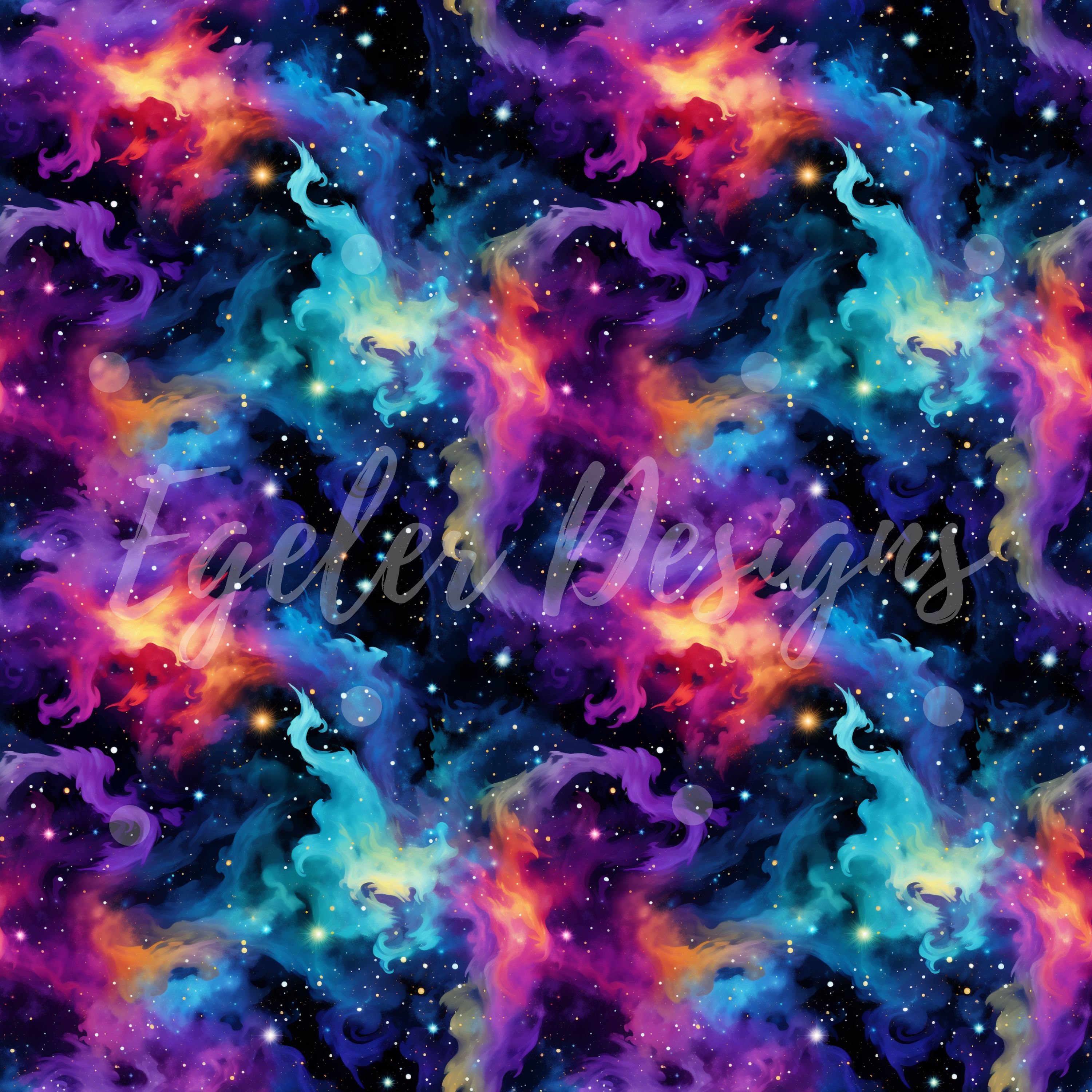 Seamless Pattern, Galaxy Seamless, Brushstrokes Pattern, Cosmic Outer ...