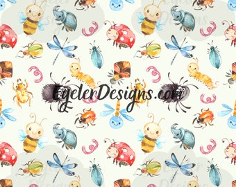 Seamless pattern, bug pattern, watercolor pattern, seamless, pattern, clipart, bug clipart, digital download, png, scrapbooking, boy pattern