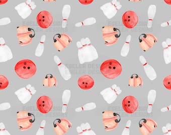 Seamless pattern, bowling pattern, sports pattern, seamless, pattern, digital download, png, scrapbooking, sports clipart, bowling clipart