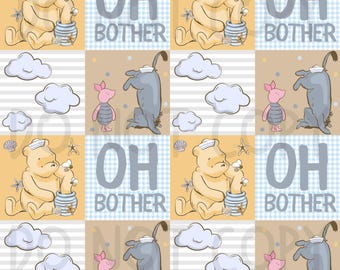 Winnie the Pooh seamless,Seamless Pattern,Digital Paper,Digital,Paper,Seamless,Background,Design,piglet,Clipart,Printable,Pattern,tigger