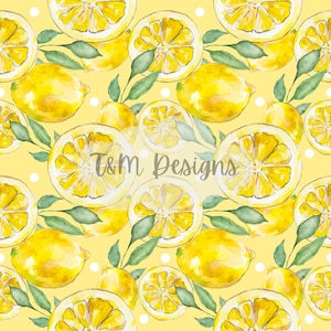 Lemon seamless pattern, digital download, seamless pattern, lemon zest, watercolor lemon seamless pattern, lemons, scrapbooking