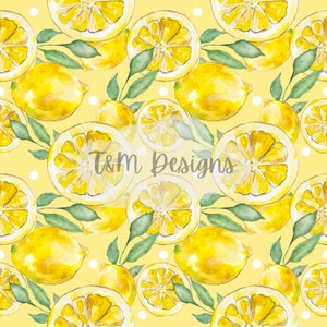 Modèle sans couture de citron, téléchargement numérique, modèle sans couture, zeste de citron, modèle sans couture de citron aquarelle, citrons, scrapbooking