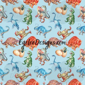 Seamless pattern, watercolor dino pattern, dinosaur pattern, seamless, pattern, digital download, dinosaur clipart, clipart, boy pattern