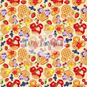 Royaume magique sans couture, modèle sans couture, motif, en-cas du royaume magique, casse-croûte de gaufres de souris, modèle sans couture, papier à motifs, png, numérique