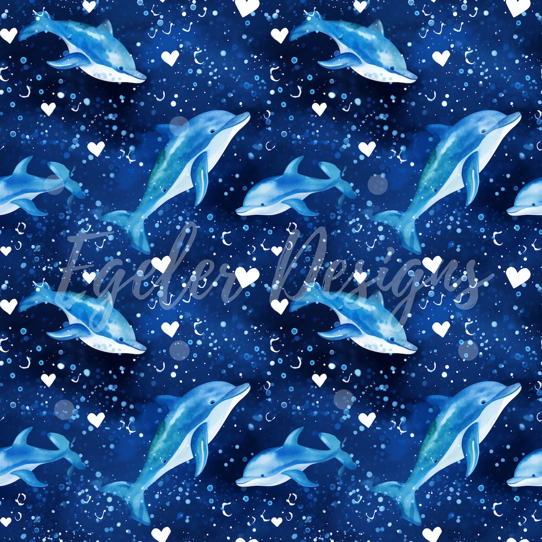 Dolphin Seamless Pattern,seamless Pattern,digital Paper,digital,paper ...