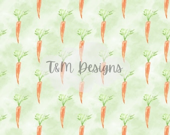 aquarel wortel naadloos patroon, pasen patroon, digitaal patroon papier, Pasen, naadloos patroon, scrapbooking, bunny patroon, aquarel