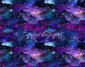 Galaxy Brushstrokes Seamless Pattern: Space Background (PNG)
