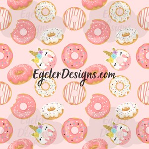 Donut pattern, seamless pattern, donut clipart, pastel donut seamless pattern, digital download, pattern paper, seamless background, clipart