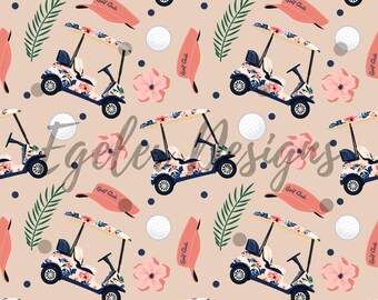 Golfing seamless pattern, boy pattern, seamless pattern, pattern paper, golf cart pattern, golf clipart, watercolor clipart, scrapbooking