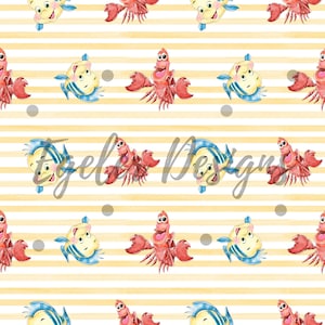 Seamless pattern, princess pattern, magic kingdom seamless, seamless, pattern, mermaid, little mermaid, digital download, princess clipart