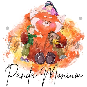 Modèle sans couture, clipart panda roux, royaume magique, pandémonium, clipart helen, png, téléchargement numérique, panda mignon, panga roux, clipart