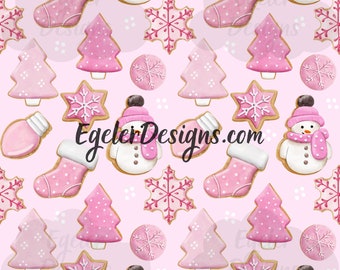 Patrón sin costuras, patrón de galletas pastel, patrón de galletas navideñas, sin costuras, patrón, descarga digital, imágenes prediseñadas de galletas, imágenes prediseñadas de Navidad,