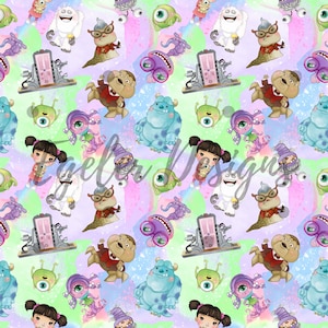 Patrón sin fisuras, patrón de monstruo lindo, patrón universitario de monstruo lindo, personajes sin fisuras, patrón de personajes, scrapbooking, sin costuras, png