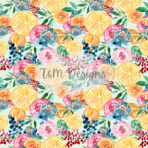 Motif floral sans couture citron, floral lumineux, motif floral, motif floral printanier sans couture, papier à motifs, sans couture