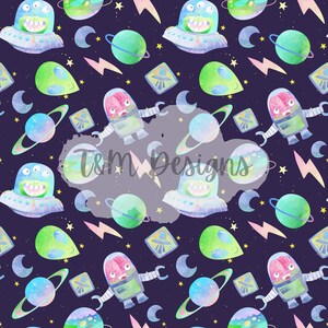 Seamless pattern, space, space art, aliens, scrapbooking, alien clipart, boy pattern, digital download, png, outer space, pattern