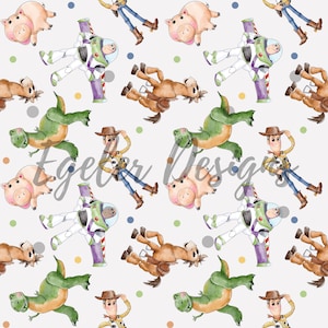 Magic Kingdom Seamless, modèle amis jouets, modèle cow-girl, modèle sans couture, scrapbooking, personnages, png, amis de l'histoire, numérique, png