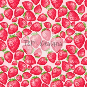 strawberry seamless pattern, digital pattern papers, seamless pattern, scrapbooking, fruit pattern, summer pattern, watercolor fruit clipart