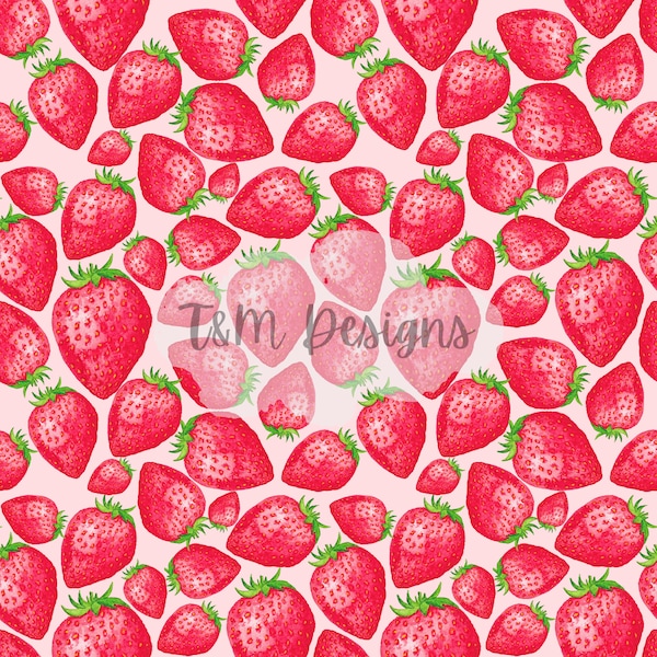 strawberry seamless pattern, digital pattern papers, seamless pattern, scrapbooking, fruit pattern, summer pattern, watercolor fruit clipart