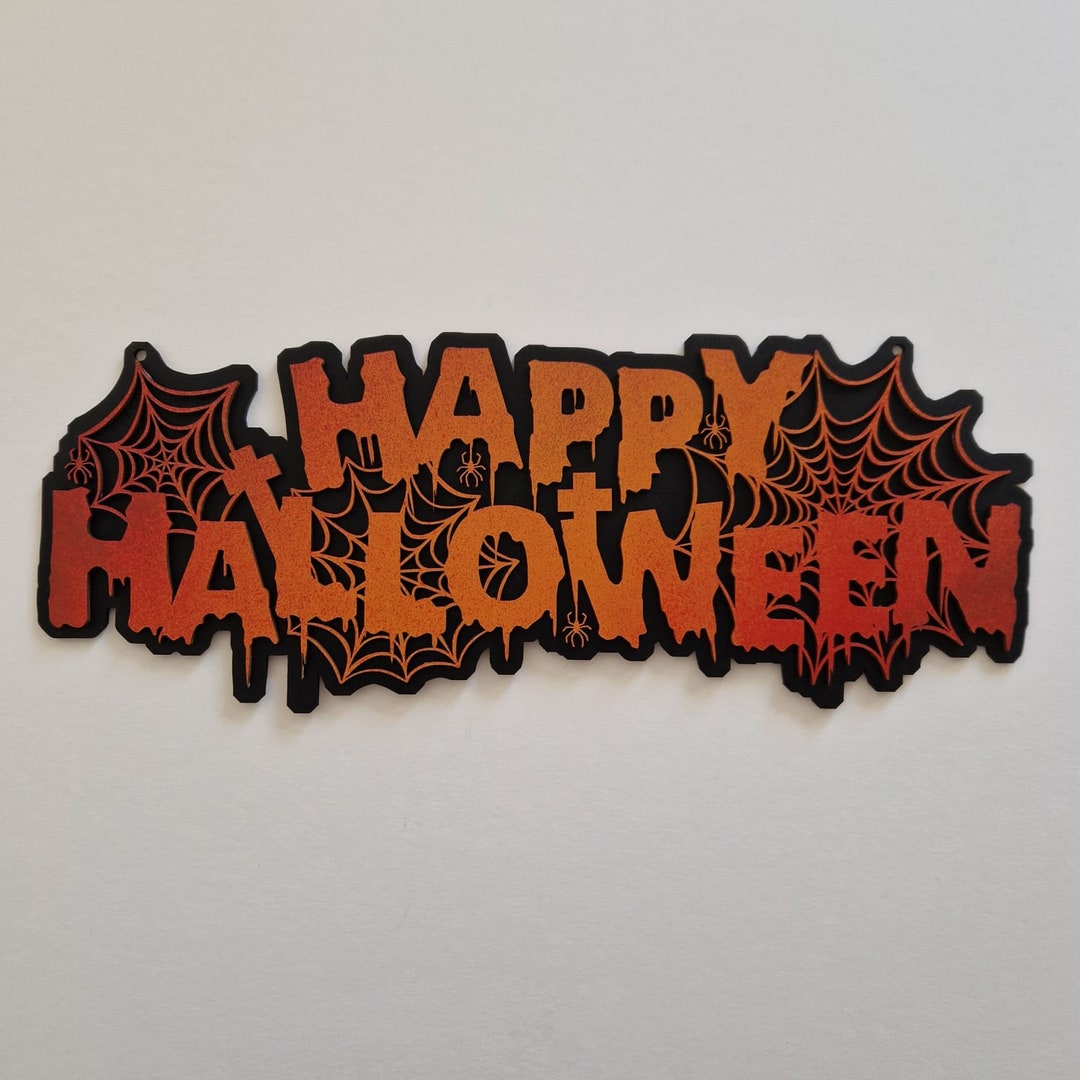 Halloween Wall Sign Halloween Wall Decoration Spooky Sign Kids Halloween Happy Halloween