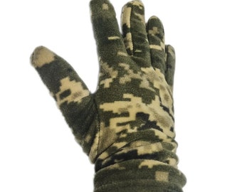 Gants tactiques polaires camouflage numérique de l'armée ukrainienne