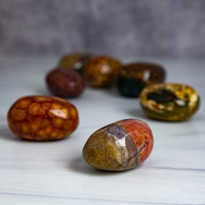 Ocean Jasper Palm Stone, ocean jasper, polished ocean jasper, palmstone, OJ palmstone, OJ crystal, ocean jasper crystal, Witchy, Altar, Gift