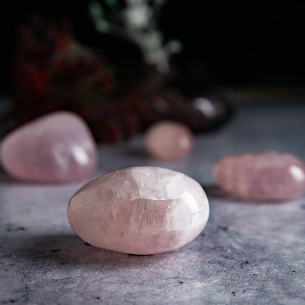 Rose Quartz Palm Stones, Metaphysical Crystals, Reiki, Meditation, Spiritual, Witchy, Altar, Gifts, High Vibration, Chakra, Wiccan, Stones