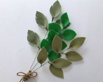 Large Felt Greenery Branch