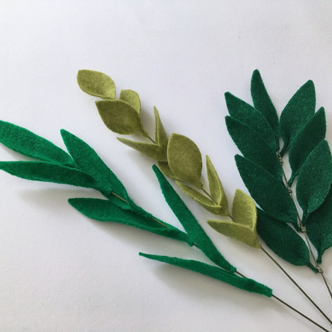 Small Felt Greenery Branch Etsy
