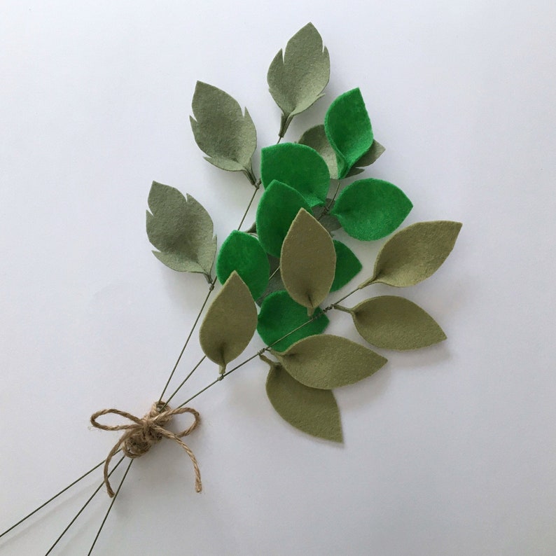 Large Felt Greenery Branch Etsy